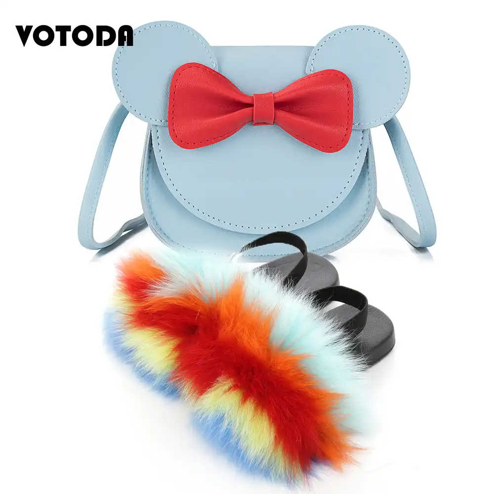 rainbow purse and sandals