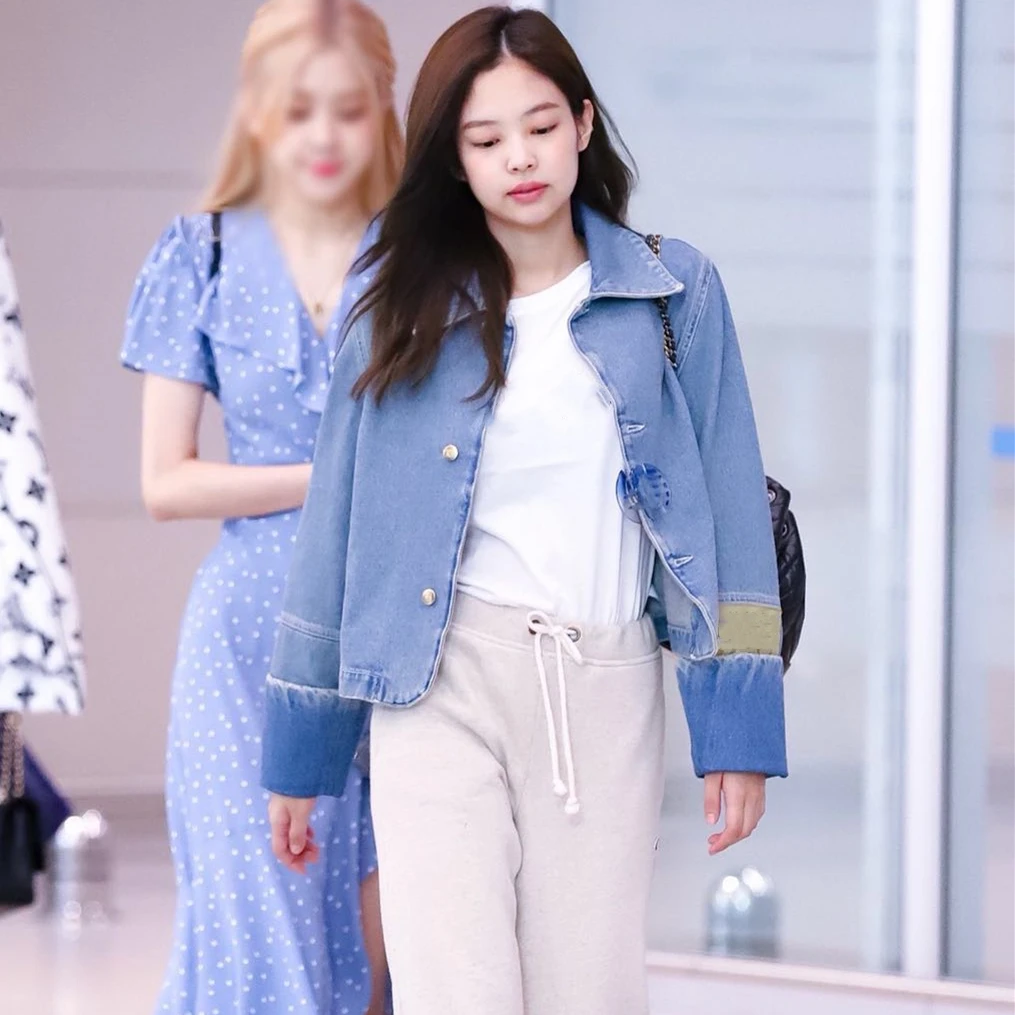 Kpop корейский стиль знаменитости Новинка модный тонкий кардиган джинсовая куртка
