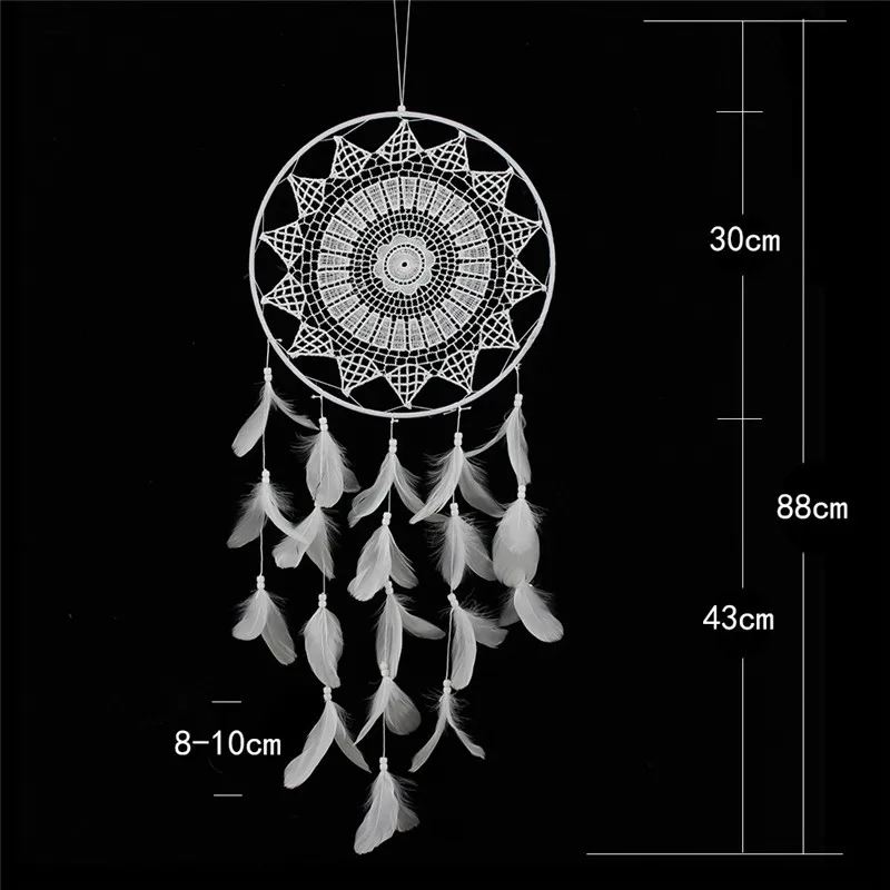 Девочки дети спальня Висячие Ловцы снов ручной работы большое металлическое кольцо круг Индийский стиль Ловцы снов декоративные украшения для дома