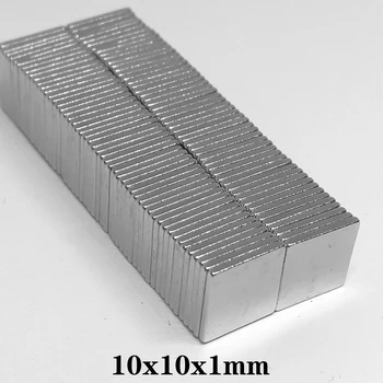 

20~500pcs 10x10x1 mm Neodymium Magnet 10mm*1mm thin Powerful NdFeB Magnets 10x10x1mm Block Strong Rare Earth Magnetic 10*10*1
