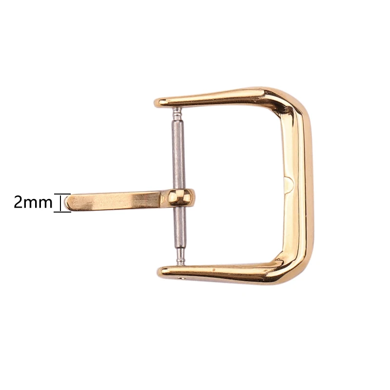 Stainless Steel Watch Buckle 16mm 18mm 20mm 22mm Metal Silver Gold Black Watchbands Strap Clasp Watch Accessory
