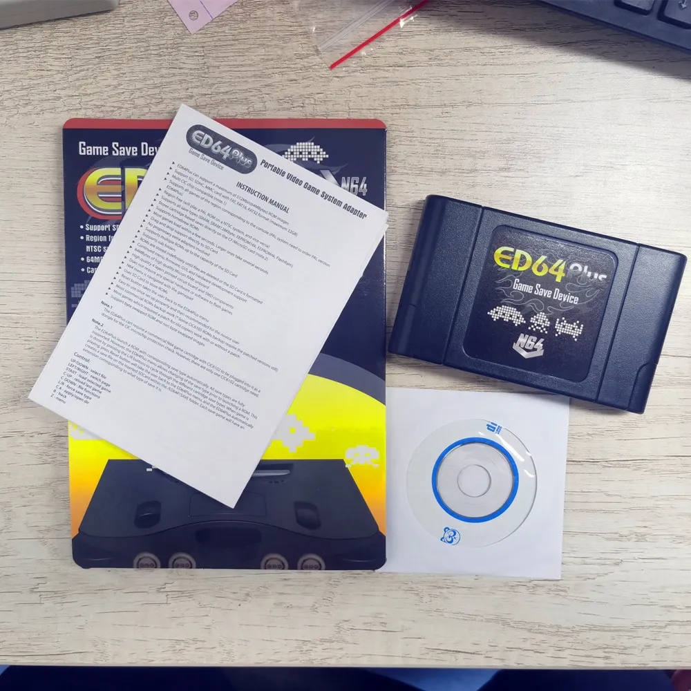 Retro DIY 340 in 1 Game Cartridge With Retail Box for 64 Bit Video Game Console NTSC & PAL Supported Card