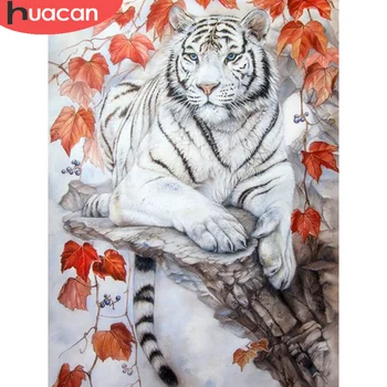 

HUACAN Diamond Painting Tiger Living Room Wall Decoration Mosaic Animal Cross Stitch Embroidery Handmade Gift Diamond Art