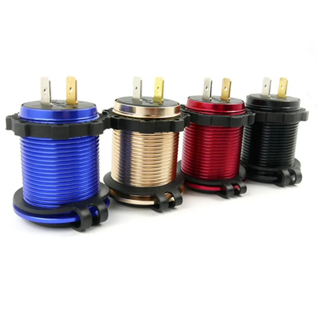 

Lithium Battery Refitting Charger Mobile Phone Charger Metal Charger Dual USB Charger Socket Cigarette Lighter for Outdoor