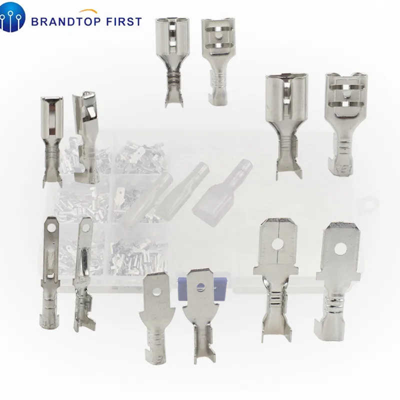

270pcs/box 2.8/4.8/6.3mm Assorted Insulated Electrical Wire Terminal Female to Male Crimp Connector Spade Set with Case
