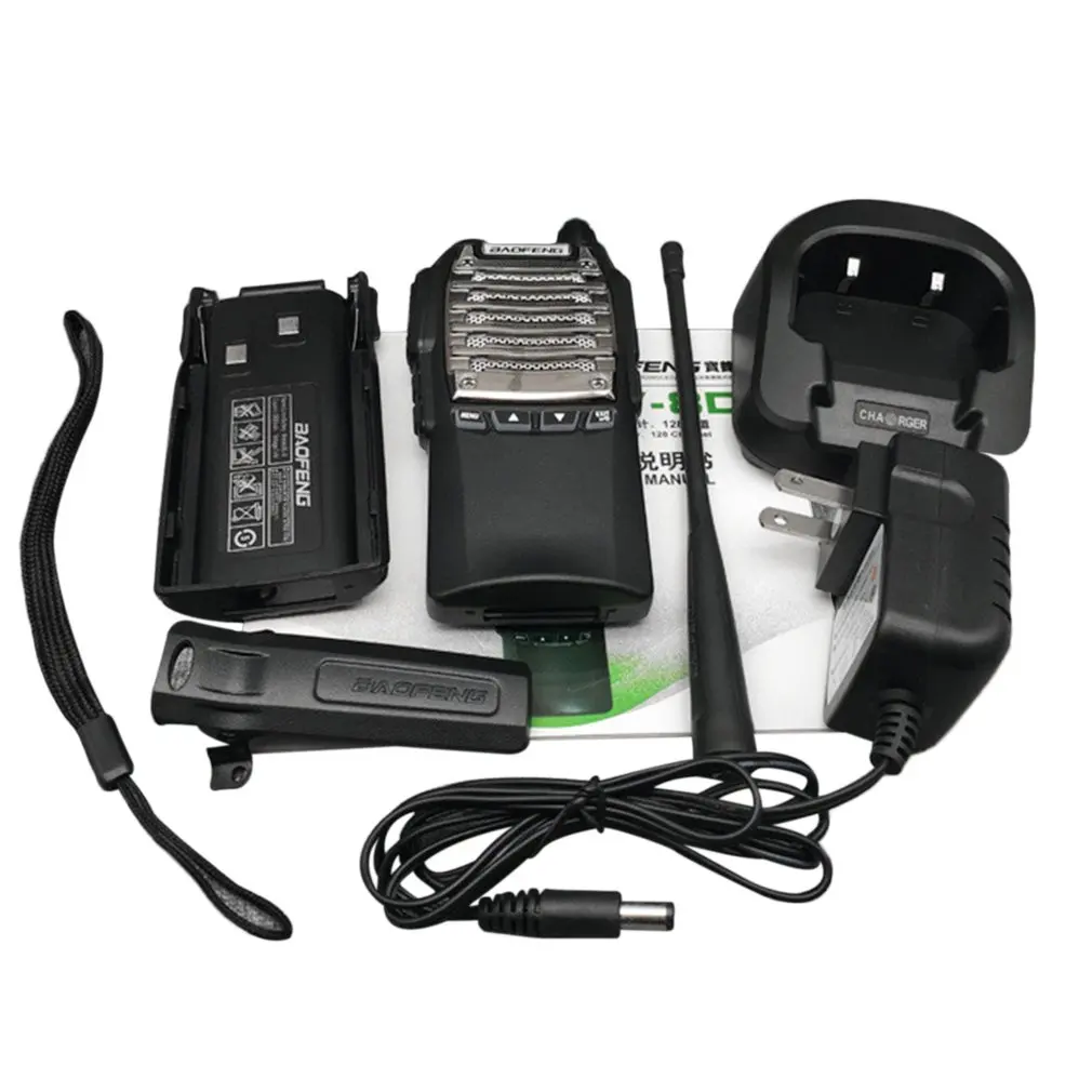 

Baofeng UV-8D UHF Walkie Talkie Two Way Radio FM Transceiver Interphone 8W Handheld Dual-band DTMF Intercom Alarm Flashlight