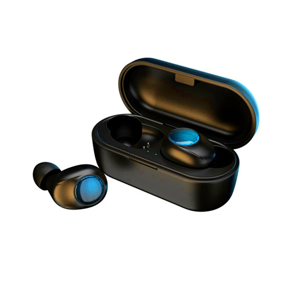 Black TWS Bluetooth наушники 5,0 в стерео Спортивные Беспроводные наушники шумоподавление игровая гарнитура aptx водонепроницаемые наушники - Цвет: Black