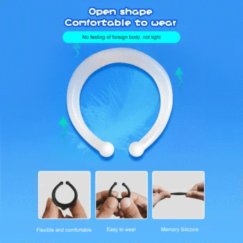 Newest 2pcs Silicone Male Foreskin Corrector Penis Ring Daily Night Glans Cock Ring Delay Ejaculation Sex Toys For Men Adult 2