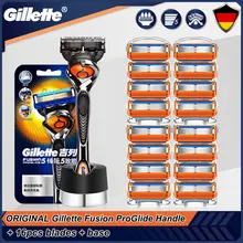 Gillette Fusion Proglide golarka dla mężczyzn maszyna do ostrza do golenia 5 warstwy kasety z Replacebale ostrza z podstawą tanie tanio Mężczyzna CN (pochodzenie) COMBO Brak Plastic and Stainless steel Razor One Handle+base and Replacement razor blades Face