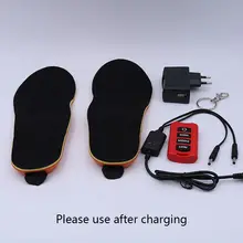 Электрический нагрев ноги грелка USB зарядка размер регулируемый зимний нагрев нагревательная стелька