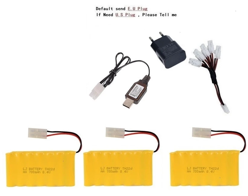 Модель M) Ni-CD 8,4 v 700mah батарея+ 8,4 v зарядное устройство для радиоуправляемого игрушечного автомобиля Танк Поезд Робот Лодка пистолет AA 8,4 v перезаряжаемый аккумулятор - Цвет: Pinkish Grey