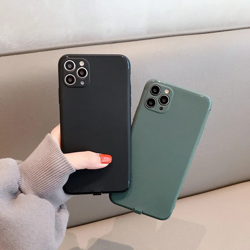 Защитный Мягкий чехол для телефона с камерой iPhone 11 11pro Max XR XS X 8 7 6S Plus