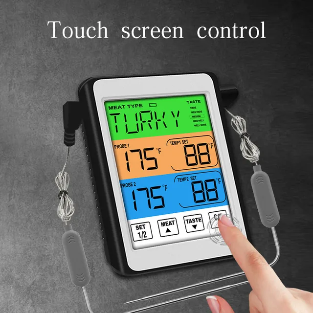 Digitális Hús Ételek Steak Hőmérő Kettős Szondákkal Sütő Grill Bbq Dohányos Rotisserie Konyha Intelligens Barbecue Kiegészítők - Image 2
