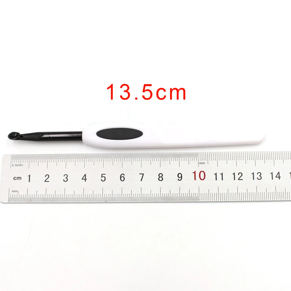 8 штук ручка алюминиевые крючком Крючки для плетения и вязания иглы Ремесло пластиковая рукоятка ручка ткацкий станок инструмент