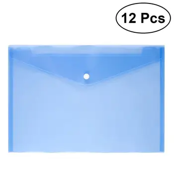 

12 Pcs Envelope File Document Folder Clear Document Envelope Organizer With Snap Button Office Storage Organizer Bag