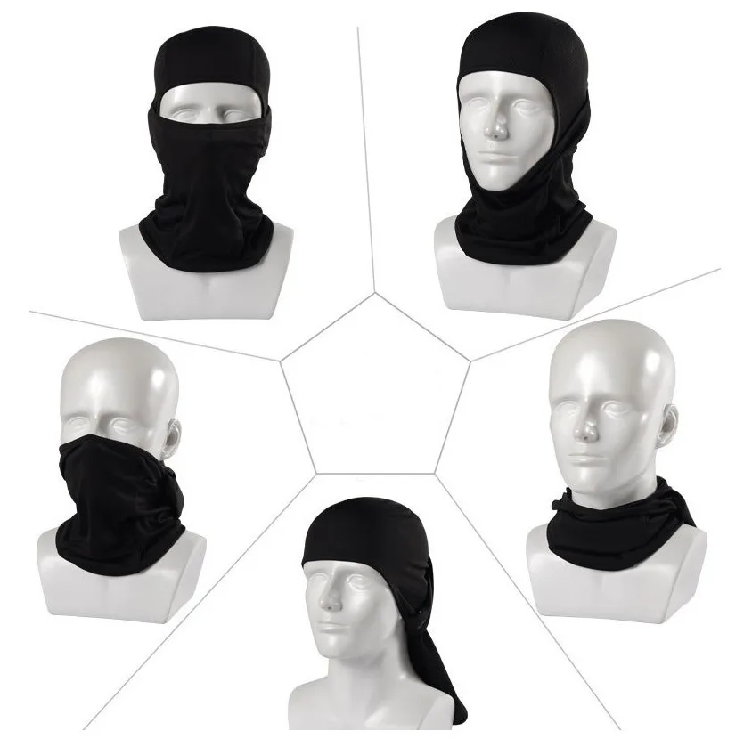 Outdoor Ski Motorcycle Cycling Balaclava Lycra Full Face Mask Neck Ultra Thin Men and women Helmet mens dress scarf