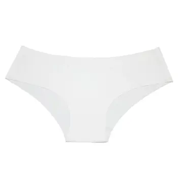 

Womens Womens Summer Low Waist Ice Silk Underwear Traceless Floral Printed Briefs Solid Color Seamless Raw-cut Hipster Panties 4