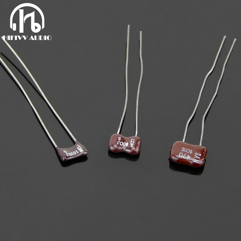 Hi-Fi радиальные серебро ближнего света слюды конденсаторы США МЧР 5pf 10pf 22pf 33pf 100pf 240pf 330pf 560pf 680pf