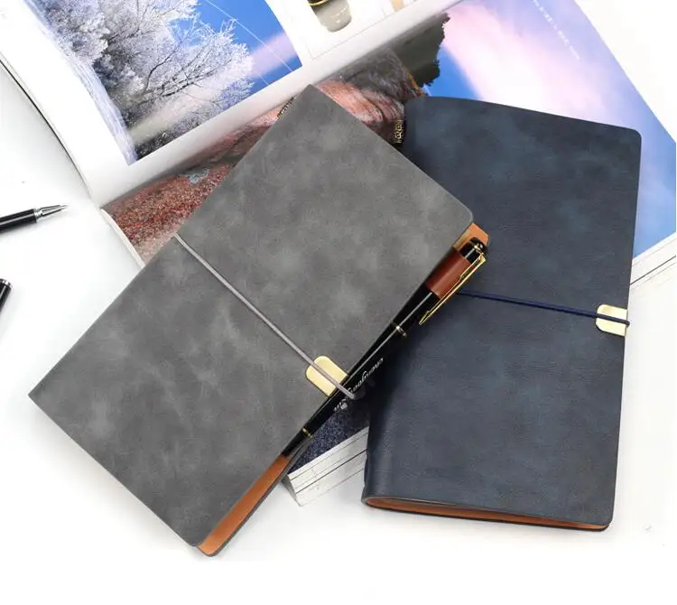 Ретро Бизнес спираль Padfolio Journal дорожная записная книжка из искусственной кожи наклейки для дневника DIY карманный размер
