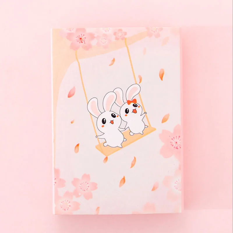 Swing couple rabbit 1 упак./лот мультипликационный кролик в стиле кавай бумаги для заметок на клейкой основе 6 складной блокноты на этикетке канцелярские принадлежности для школьных принадлежностей - Цвет: Swing couple rabbit