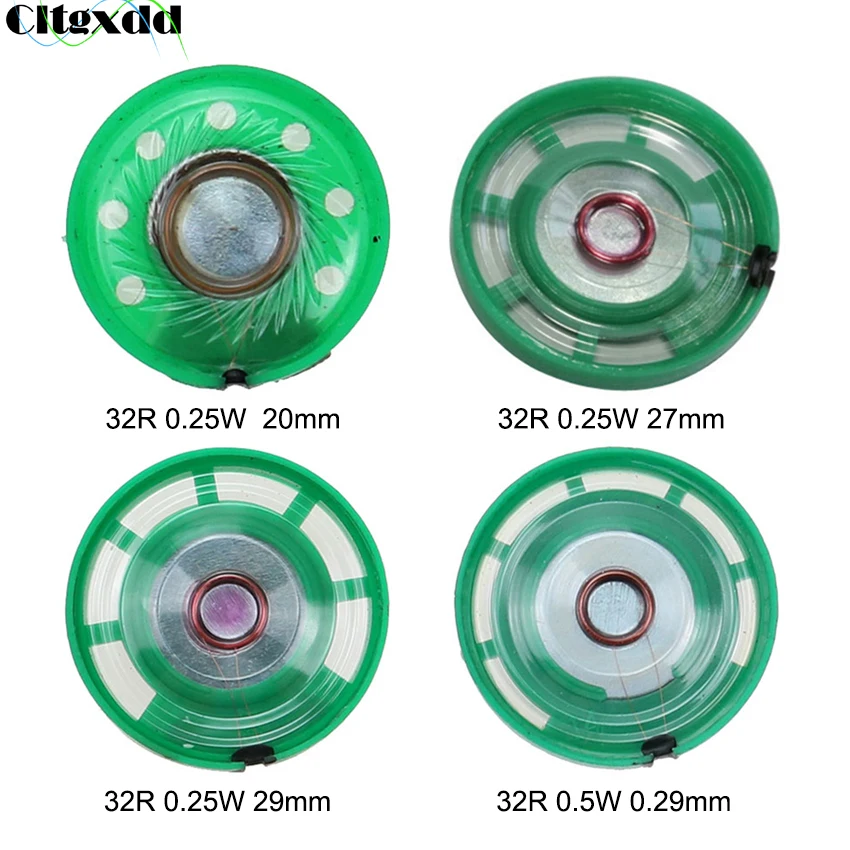 Cltgxdd 1 Stück Ultradünner Lautsprecher Türklingelhorn Spielzeugauto-Horn 8/16/32 Ohm 0,5W 0,25W 8R 16R 32R Lautsprecher 20 21 23 27 29 MM Durchmesser – Detail 3