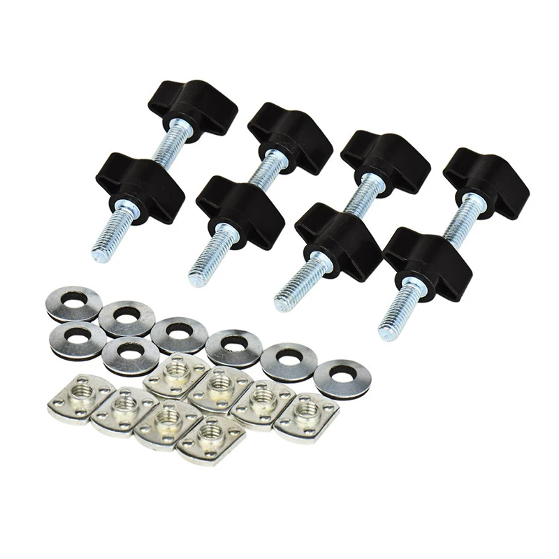

Hard Top Thumb Screw Set of 8 Quick Removal with Nuts Kit Fitting for All 1995-2016 Jeep Wrangler YJ TJ JK Models
