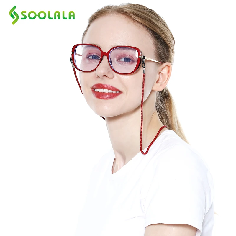 Металлическая цепочка для солнцезащитных очков SOOLALA черный серебристый ремешок