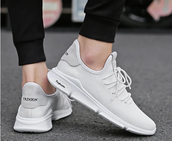 WHITE Size 39 Новинка; Xiaomi Mijia Youpin; повседневная обувь для бега; сетчатые воздухопроницаемые кроссовки; Белая обувь; универсальная обувь для мужчин; 3 цвета - Цвет: WHITE Size 39