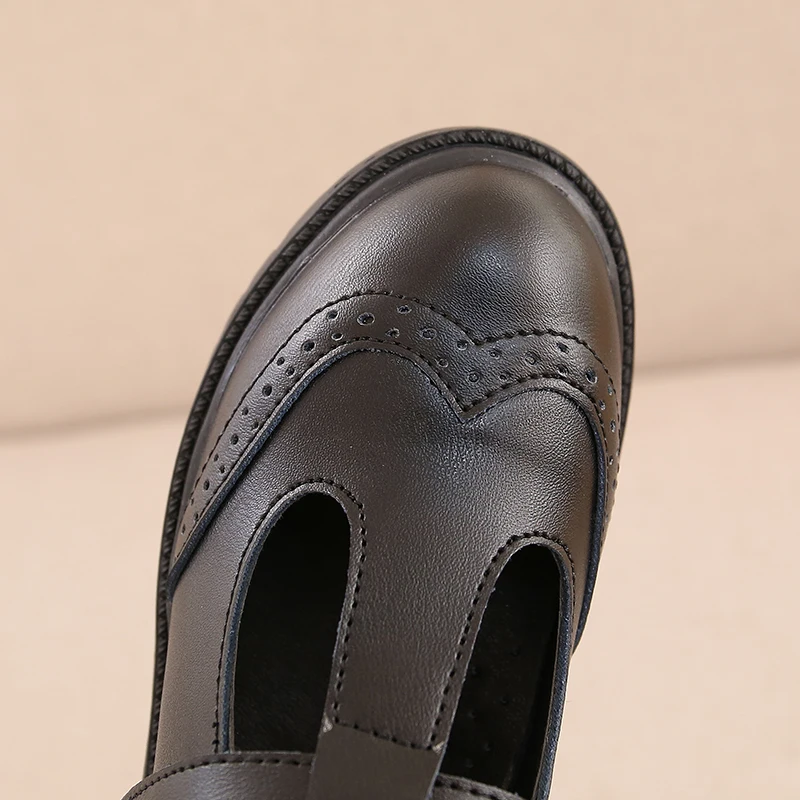 CYSINCOS Children Black New Style School Dress Leather Shoes Toddler Girls Princess Party Dance Shoes Baby Kid 2020 Spring Shoes