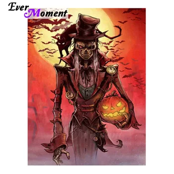 

Ever Moment Diamond Painting Mosaic Picture DIY Halloween Gift Decoration Skeleton Bat Diamond Embroidery New Arrivals 5L164
