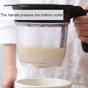 

Fat Separator with Bottom Release Fat Dispenser Gravy Strainer 1000ML Home Kitchen Hotel H88F