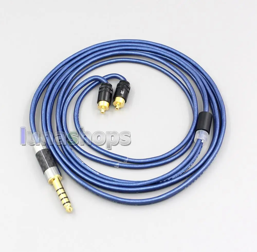 LN006474 Blue 99% Pure Silver XLR 3.5mm 2.5mm 4.4mm Earphone Cable For Sony IER-M7 IER-M9 IER-Z1R