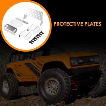 

5pcs Stainless Steel Chassis Protection Plate Ordinary Design Operation Conveninently for Axial SCX10II RC Climbing Car