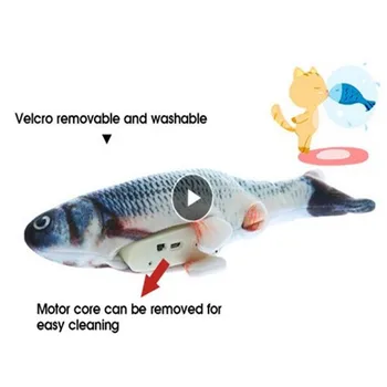 

Cat Toys Electric Catnip Fish Cat Wagging Fish Realistic Plush Simulation Fish Realistic Pet Chewing Catnip Gift Pet Products