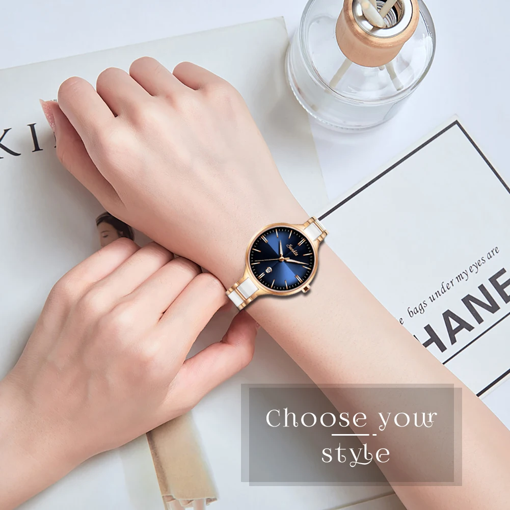 Reloj Mujer SUNKTA креативные простые кварцевые женские часы, керамические женские часы, женские часы-браслет, Relogios Feminino