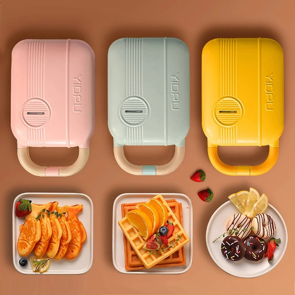 220v Electric Sandwich Maker Waffle Maker Toaster Baking Breakfast Machine Takoyaki Pancake
