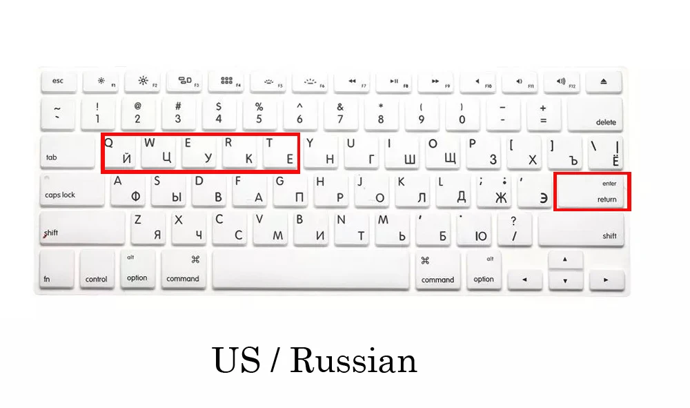 gaming cooling pad EU US Russian Language Keyboard Skin for Macbook Air 13 Russian Keyboard Cover A1466 Waterproof Keyboard Film Protector 13 inch laptop bag Laptop Accessories