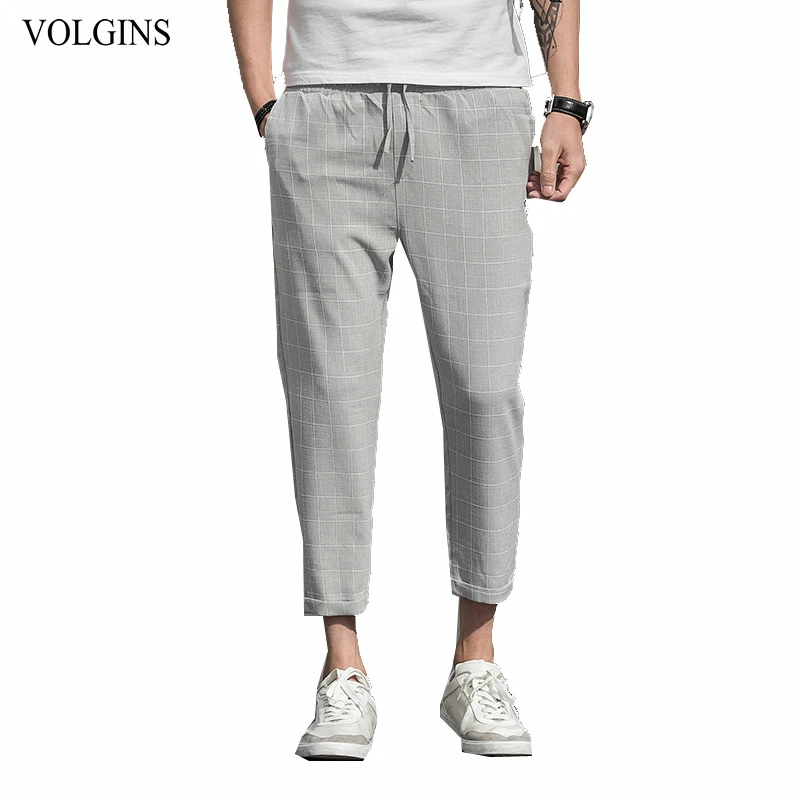 mens plus size plaid pants