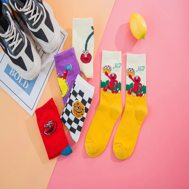 Креативные высококачественные модные носки Harajuku Kawaii Happy, женские молочный продукт, рисунок клубники, принт с животными, забавные носки, милые носки