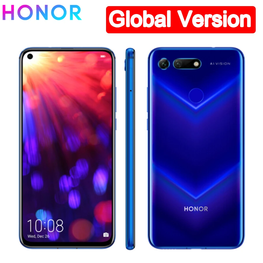 International Version Honor V20 Honor View 20 Pct L29 Mobile Phone Kirin 980 Android 9 0 6 4 Ips 6gb Ram 128gb Rom 48 0mp Nfc Cellphones Aliexpress
