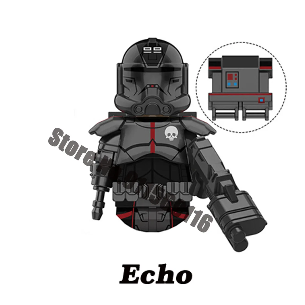 Disney The Bad Batch Building Block 501st Clone Mandalorians Trooper Boba Fett Yoda Moff Gideon Droid Star Brick Figure Wars Toy