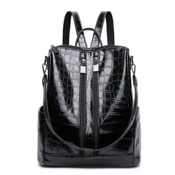 Vento Marea New Women Backpacks Shoulder Bag Leather Female Vintage Large Daypack 2019 Multi-functional Lady Girl Travel Bagpack