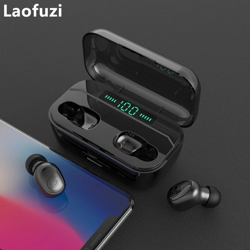 

Bluetooth 5.0 Micro Earphone Wireless Charging TWS Stereo Mini Waterproof Sport Hidden In Ear Earpiece Earbuds Noise Canceling
