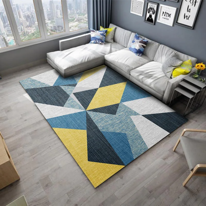 

Modern Light Luxury Fashion Carpet Living Room Tea Table Carpet Ins Thickened Nordic Simple Household Bedroom Bedside Carpet Mat