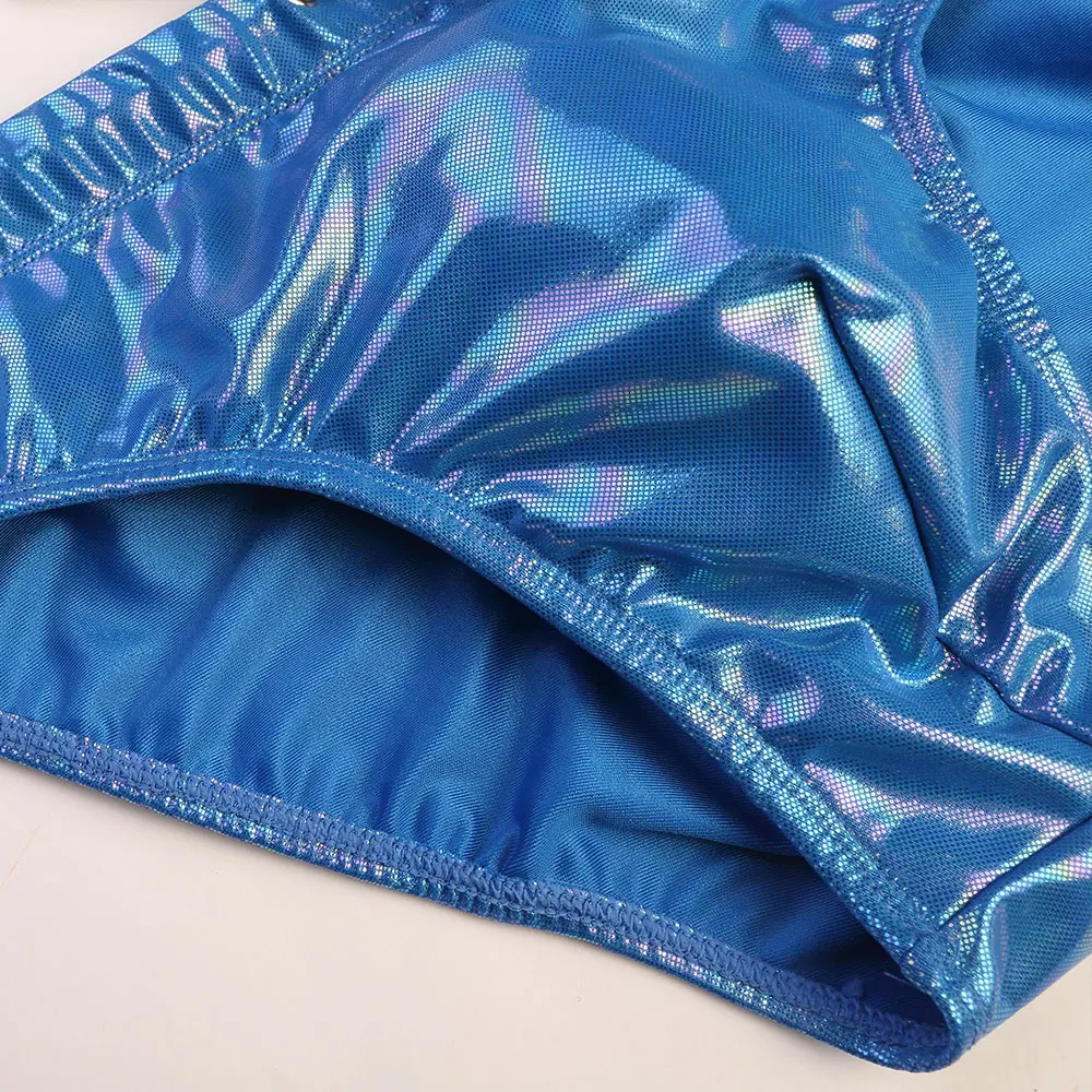 Bruno Blue Shiny Plastic Nylon Underwear Shorts