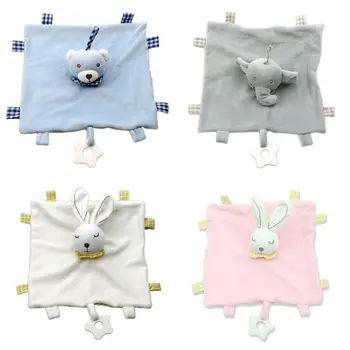 

Infant Soft Appease Towel with Comfort Pacifier Baby Animal Pattern Doll Blanket