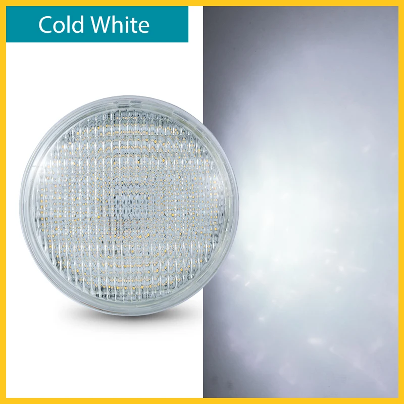 White AC DC12V Par56 Плавательный Бассейн светильник светодиодный IP68 Подводный 36W70W ACDC 12V Вольт RGB изменение цвета дистанционного заменить 300w галогенные - Испускаемый цвет: White AC DC12V