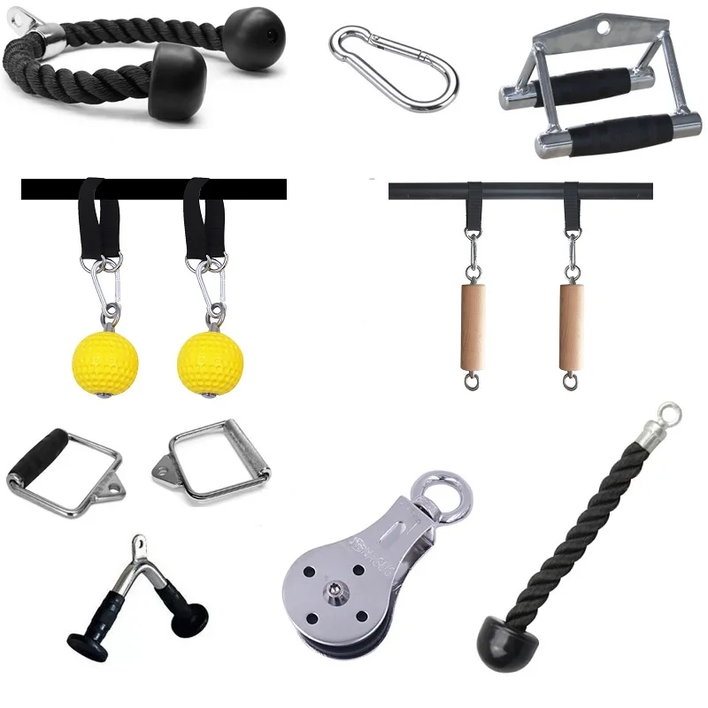 Cable Machine Attachment Triceps Rope Pull Down Bodybuilding Muscle