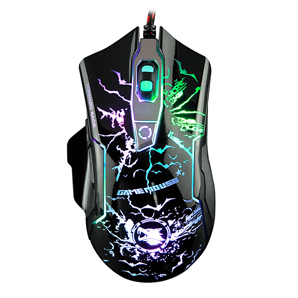 

KAYINUO mechanical usb gaming mouse 3200DPI adjustable 6 buttons rgb colorful backlight usb/computer mouse for laptop desktop