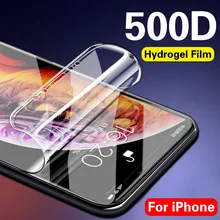 500D не стеклянная Гидрогелевая пленка для iPhone 11 Pro XS Max X XR Защитная пленка для экрана для iPhone 7 8 Plus 6 6S Plus мягкая защитная пленка